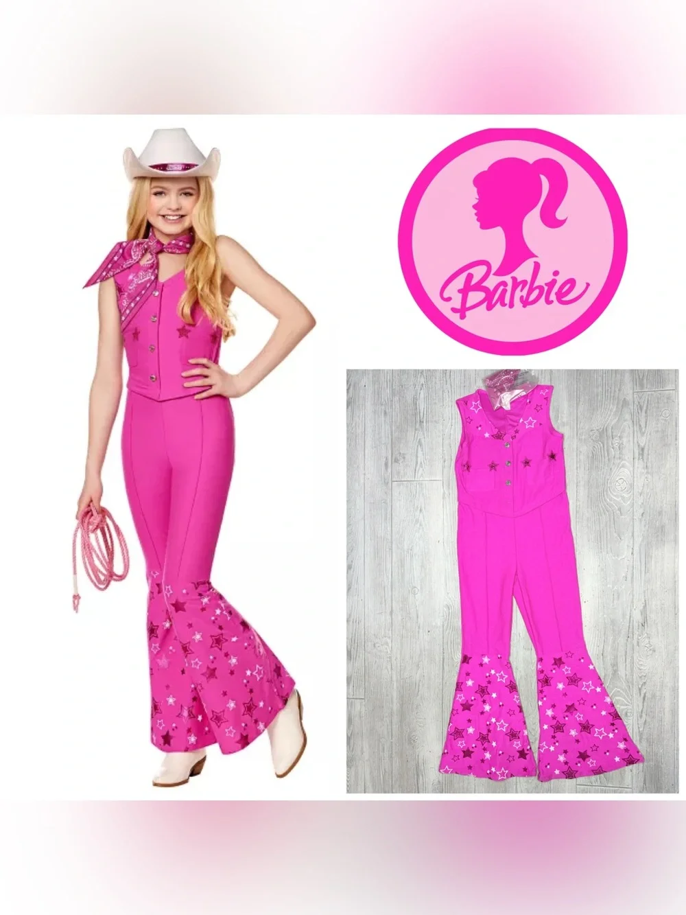 Western Halloween Costume Barbie the Movie cosplay dress up Jumper & bandana